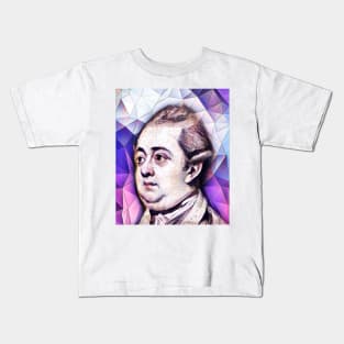 Edward Gibbon Pink Portrait | Edward Gibbon Artwork 8 Kids T-Shirt